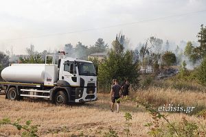 Ενεργή η παρουσία του Δήμου Κιλκίς στην κατάσβεση της φωτιάς στο στρατόπεδο Δογάνη